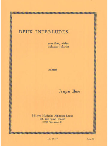 2 Interludes pour flûte violon et clavecin