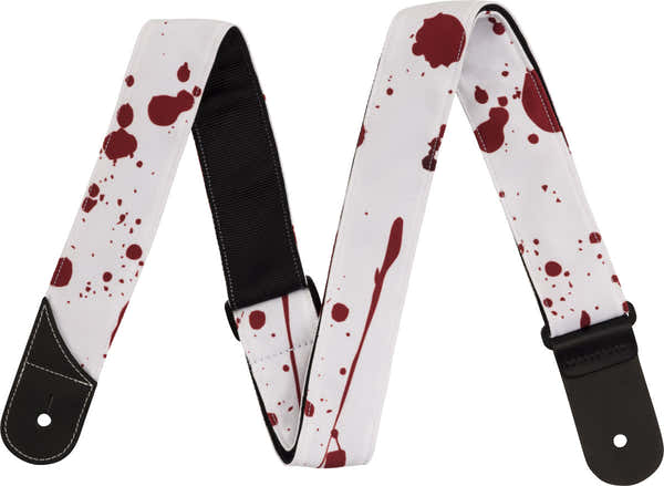 Jackson Guitars Cinghia Antischizzi Bianca e Rossa da 2"