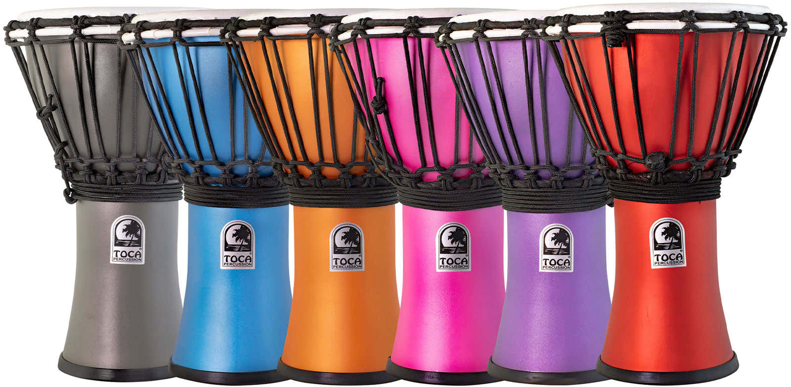 Djembe Freestyle Colorsound Opaco Tfcdj-7Mtpk Set - 6 Pezzi