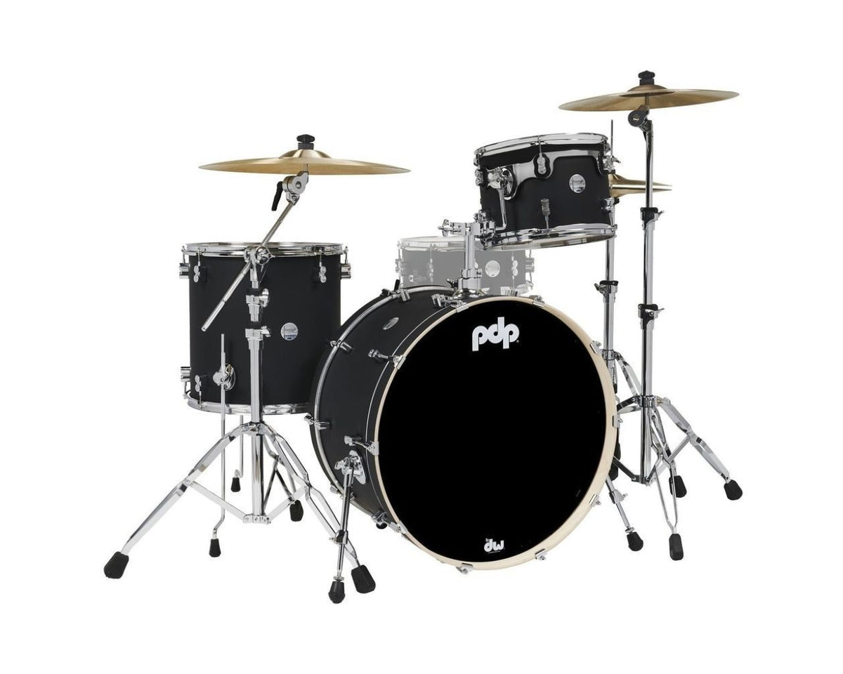 SHELL SET CONCEPT MAPLE FINISH PLY ROCK KIT 24" SATIN BLACK PDCM24RKBK