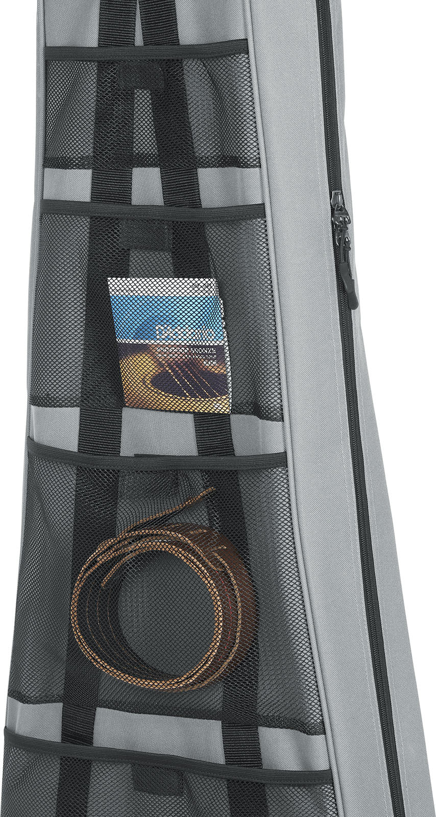 Hanging acoustic guitar gigbag