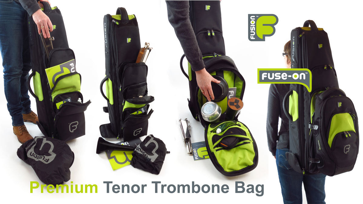 Premium Black/Green Trombone Case