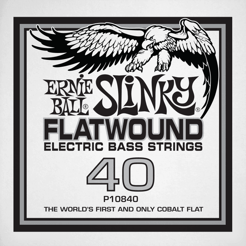 .040 SLINKY FLATWOUND ELECTRIC BASS STRING SINGLE