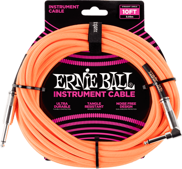 Cavi per Strumento Guaina Intrecciata Jack/jack Angolato 3M Arancione