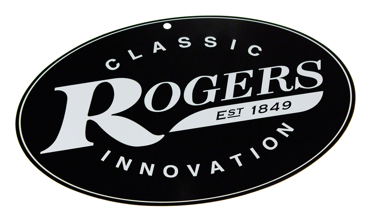 Rogers Drums RA-RMLS LOGO METAL SIGN 30X20CM