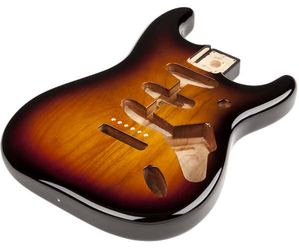 CLASSIC 60'S STRATOCASTER corpo in ontano SSS con montaggio del ponte vintage, sunburst a 3 colori
