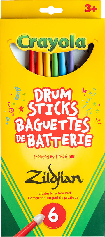 ZKIDS Pack Crayola 6 Bacchette + pad