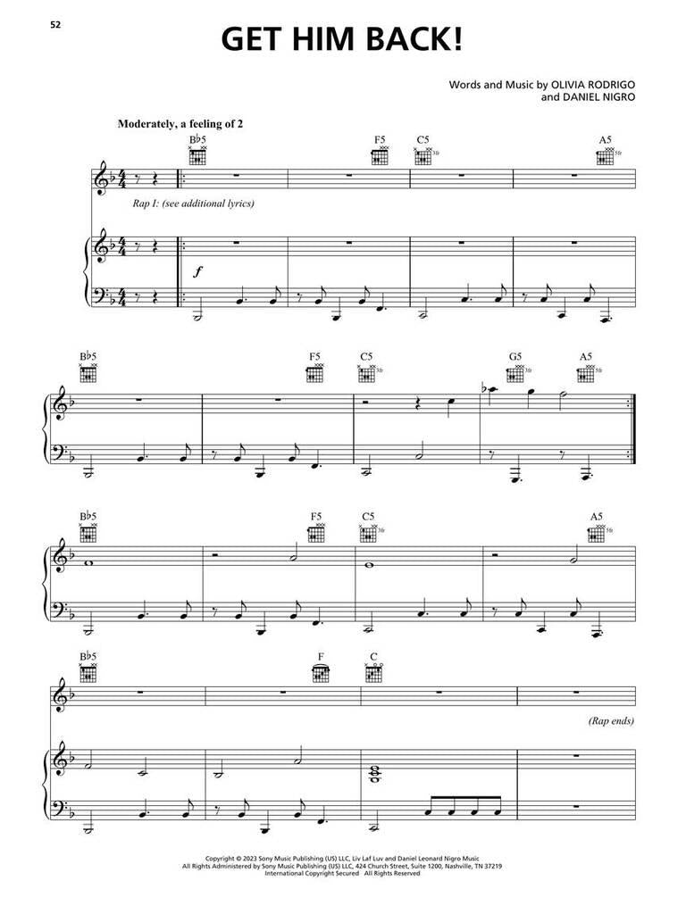 Olivia Rodrigo - Guts - PVG