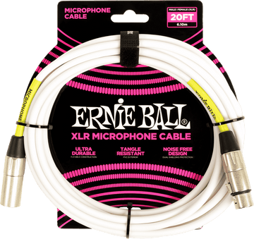 Cavi Microfono Classico XLR Maschio/XLR Femmina 6M Bianco