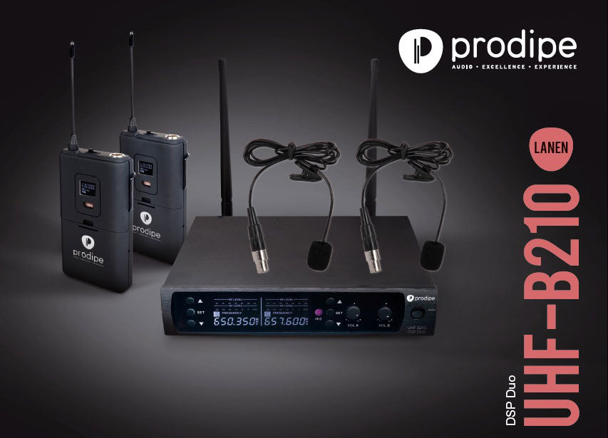 Prodipe UHF B210 DSP Microfono lavalier Duo