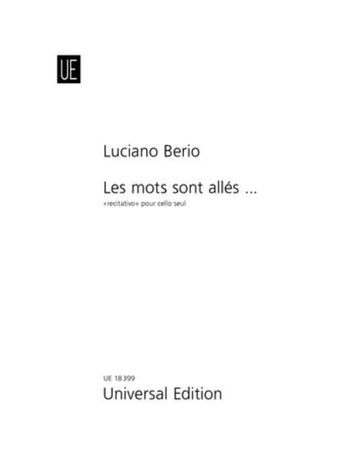 Berio - Les Mots Sont Allés... - Violoncello