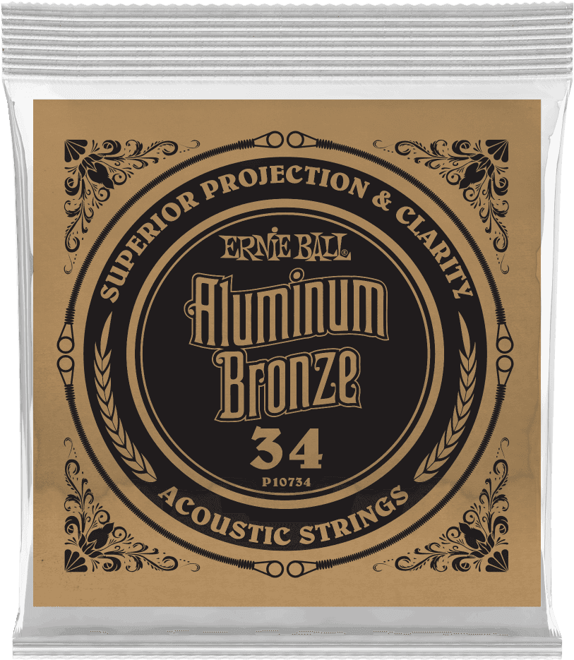 .034 ALUMINUM BRONZE WOUND ACOUSTIC GUITAR STRINGS