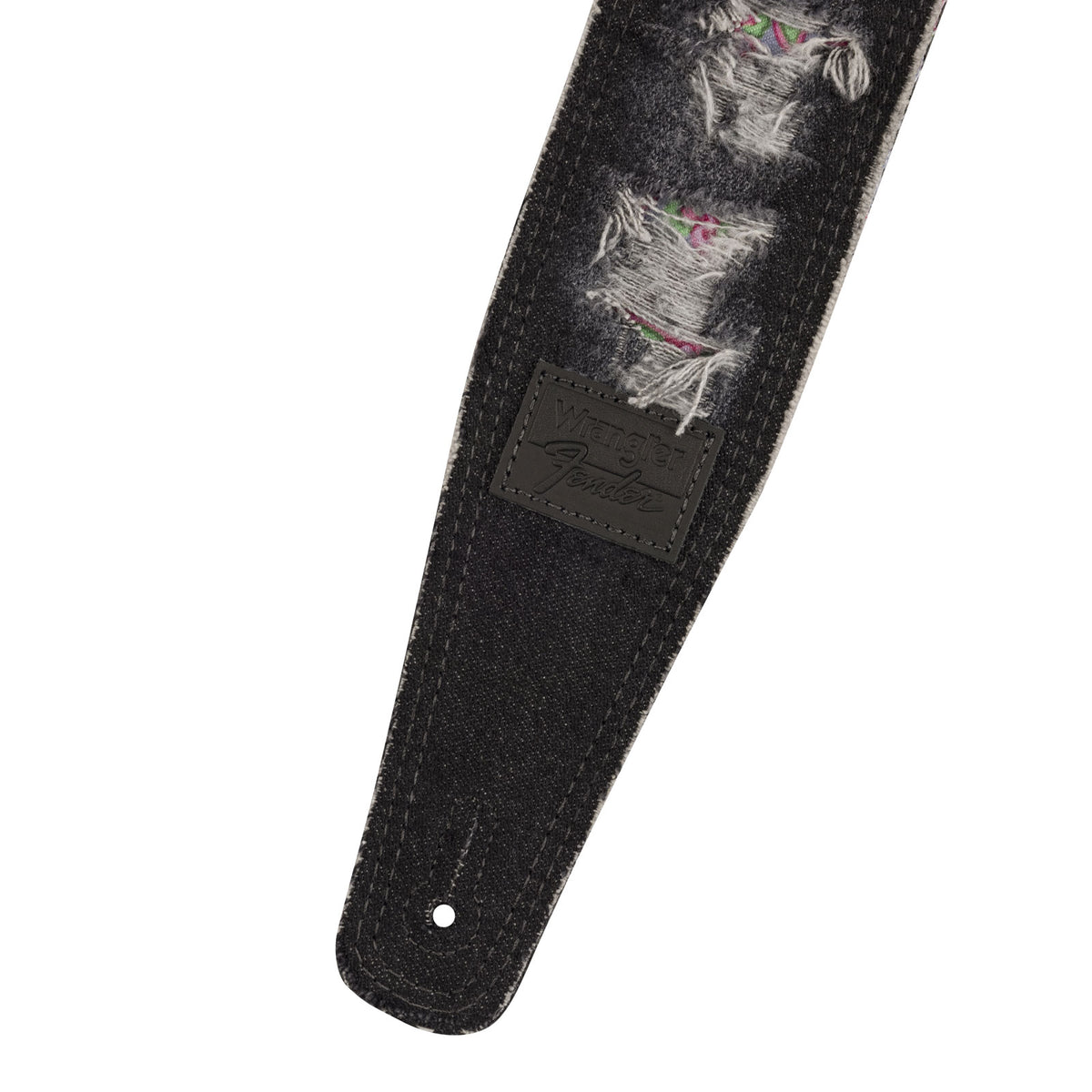 X Wrangler Cinghia in denim strappato Nera