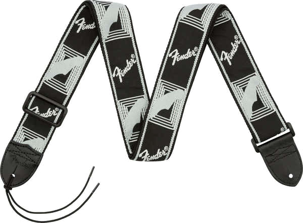 2" Tracolla con monogramma Nera/Grigio chiaro/Grigio scuro