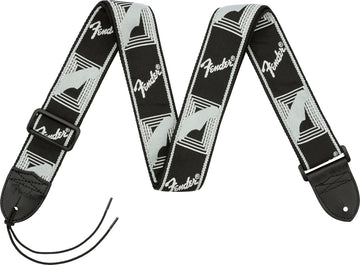 2" Tracolla con monogramma Nera/Grigio chiaro/Grigio scuro