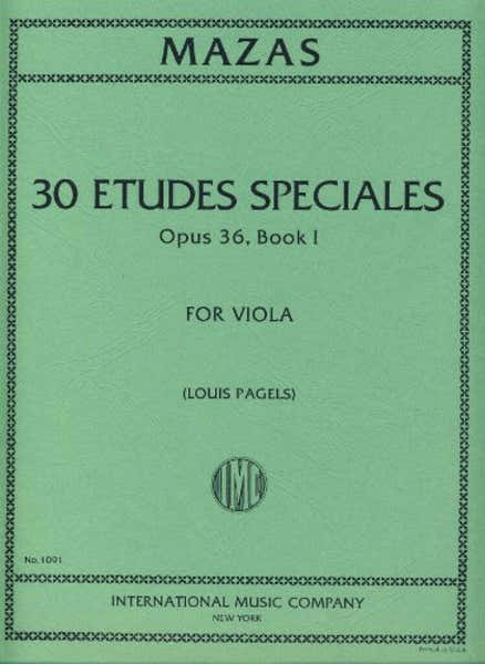 Mazas J. F. - 30 Etudes Speciales Book 1 Op.36 - Alto