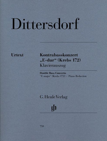 Dittersdorf C.D.V. - Concerto per contrabbasso in Mi maggiore Krebs 172