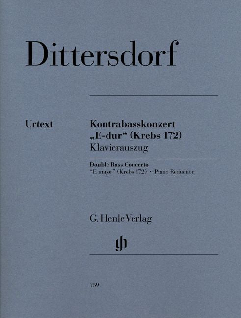 Dittersdorf C.D.V. - Concerto per contrabbasso in Mi maggiore Krebs 172