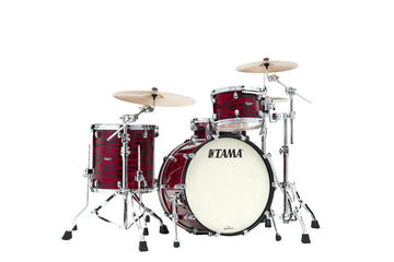STARCLASSIC MAPLE ROCK 22 DRUM KIT CHROME SHELL HARDWARE RED OYSTER