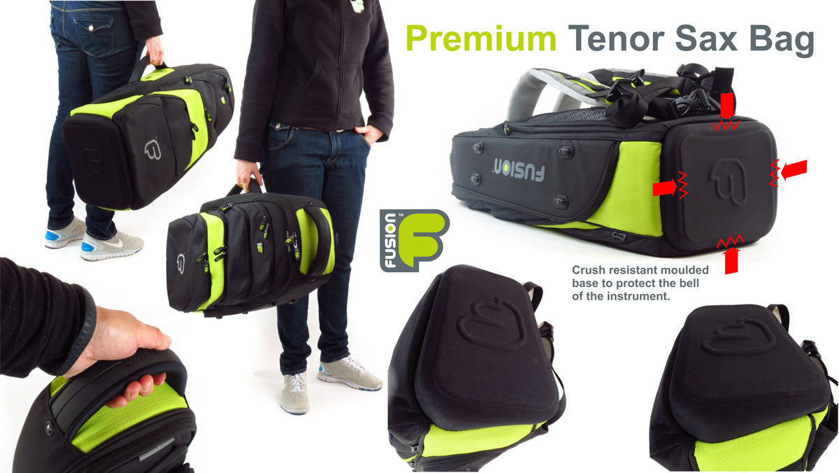 Custodia Premium Nera/Verde per Sassofono Tenore