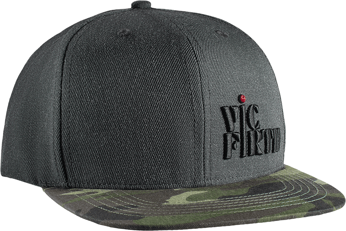 Cappellino snapback grigio mimetico a 6 pannelli