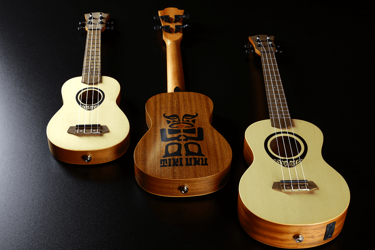 Tiki Baby Tku150Se Ukulele Baby-Soprano Fondo Arcuato Sottile Elettrico