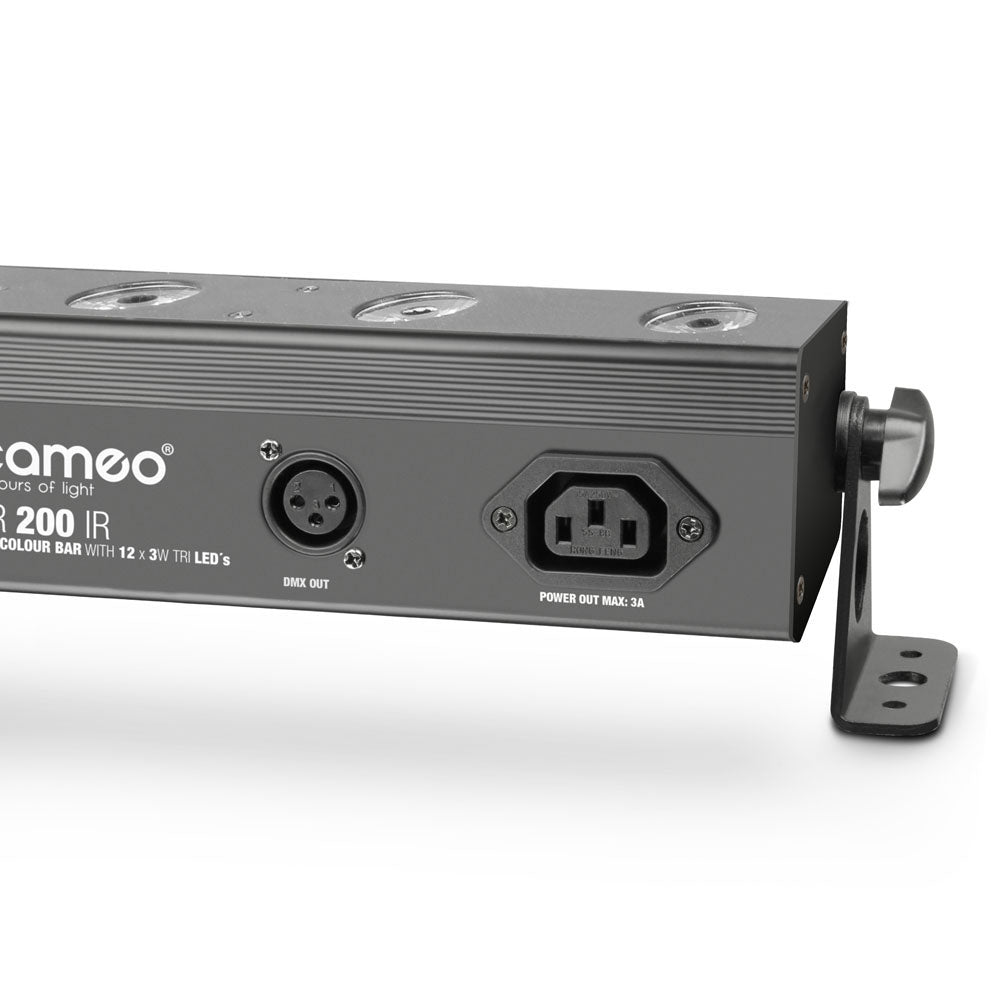 TRIBAR 200 IR - BARRA LED TRICOLORE (RGB) 12 X 3 W BLACK BOX CON TELECOMANDO A INFRAROSSI