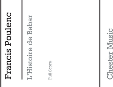 La storia di Babar (partitura completa)