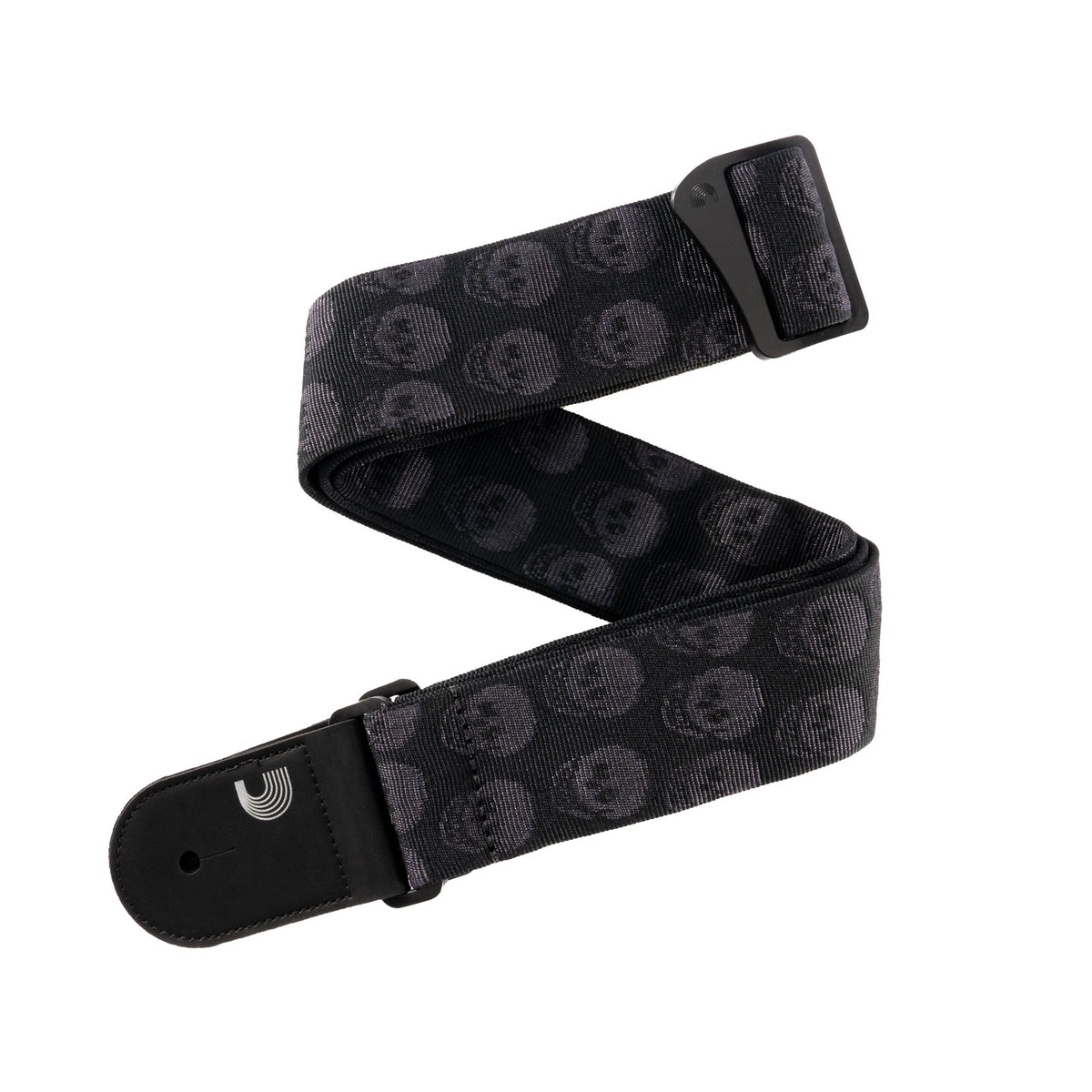 Tracolla per Chitarra Intrecciata Skulls Black Tubular