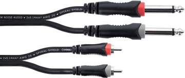 Cavo Audio Doppio Jack Mono - RCA 6 M