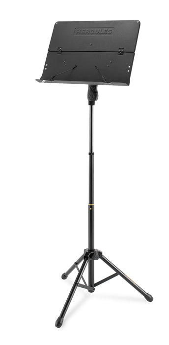 Hercules Stands QUIK-N-EZ THREE WAY HEIGHT ADJUSTMENT TRIPOD MUSIC STAND WITH FOLDING DESK BS408B