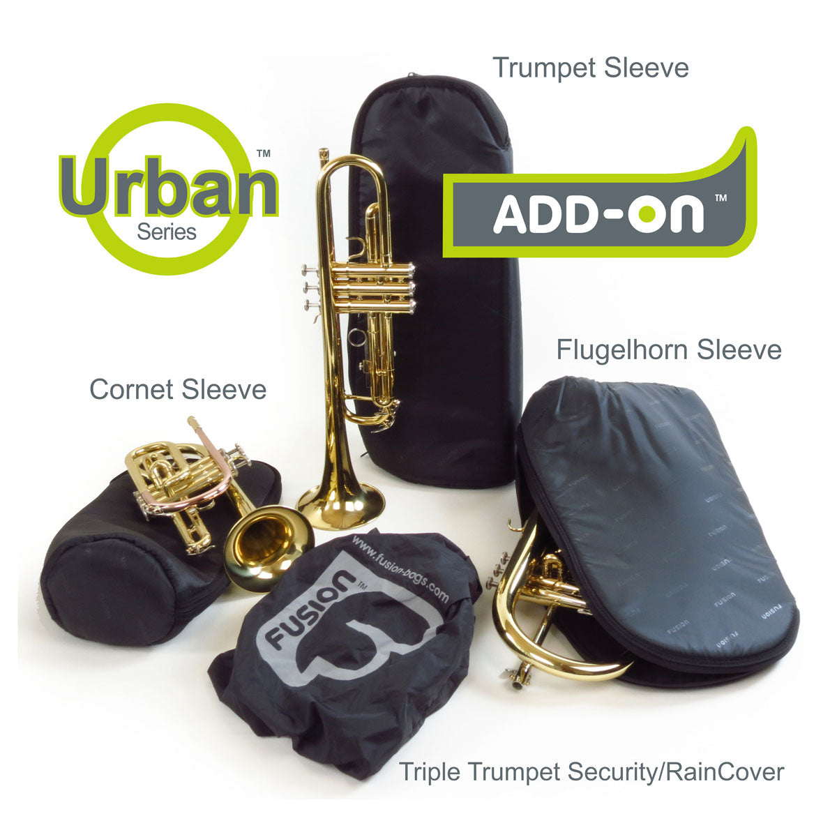 Premium Black Triple Trumpet Case