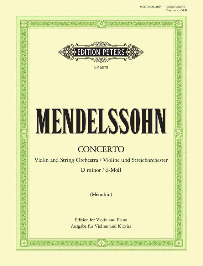 Mendelssohn Felix - Concerto per violino in re minore - Violino e pianoforte