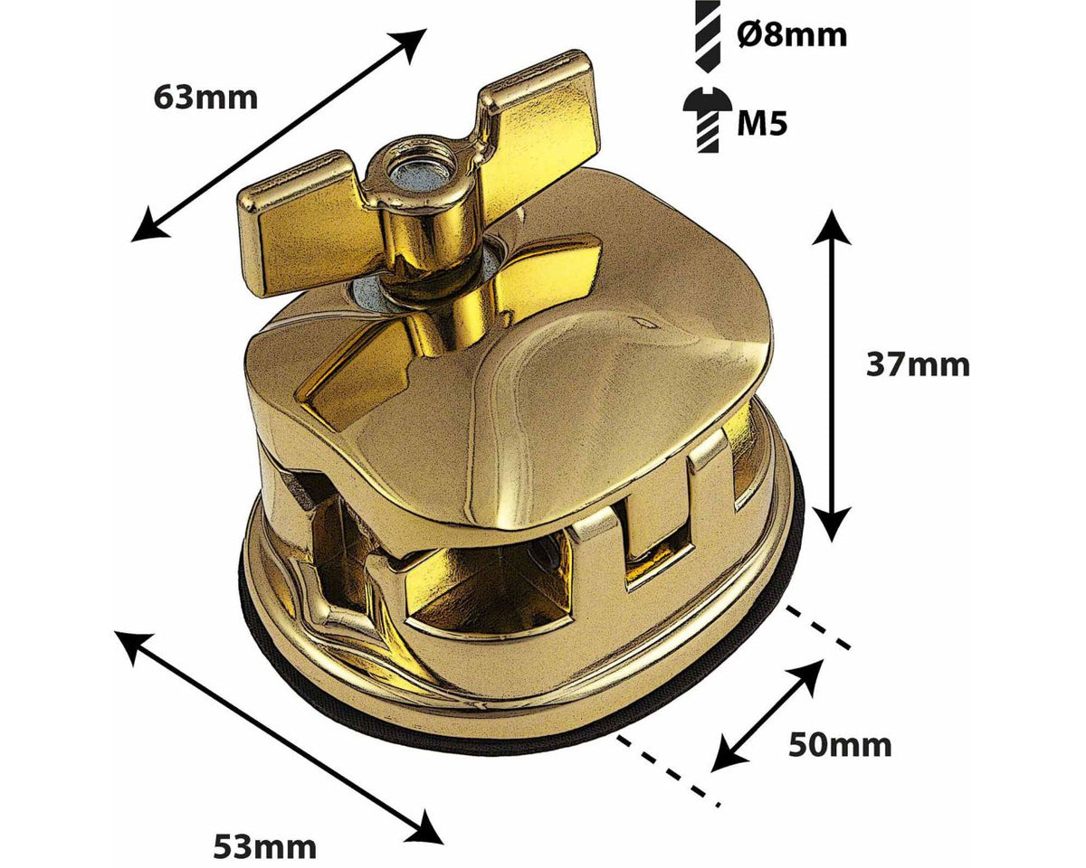 Supporto Deluxe quadrato per Tom 50mm - Ottone (X1)