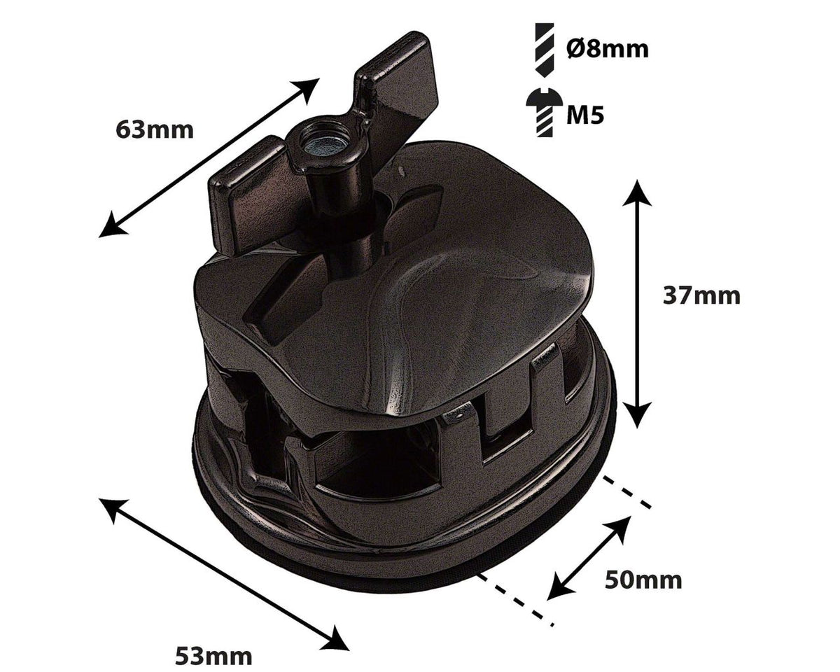 TB9Bk - Supporto Deluxe quadrato per Tom 50mm - Nero (X1)