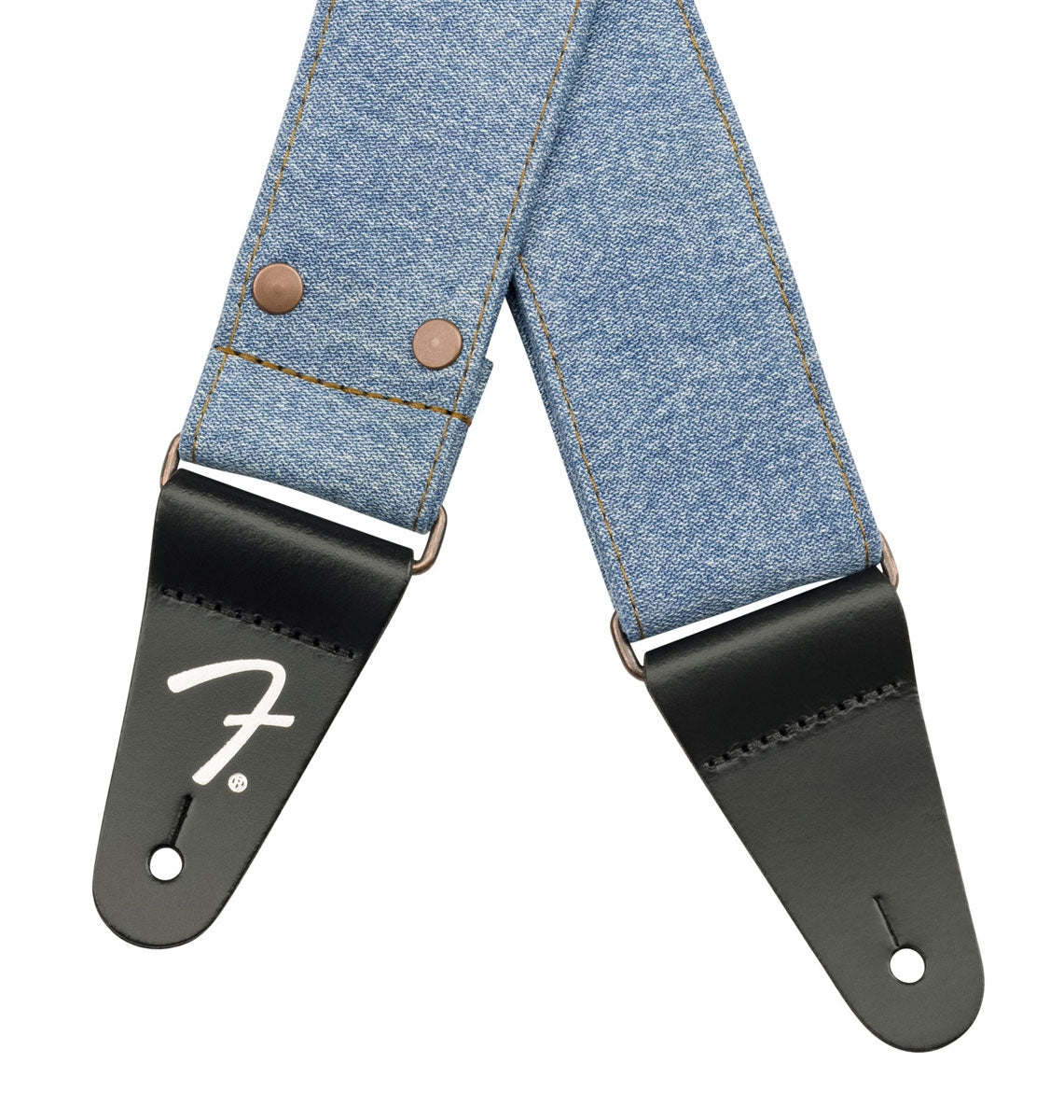x Wrangler tracolla in denim con borchie indaco chiaro
