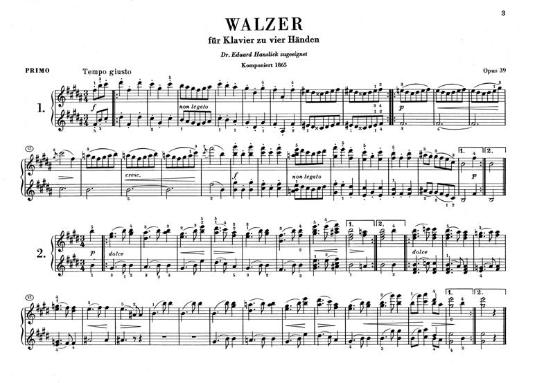 Brahms J. – Valzer OP. 39