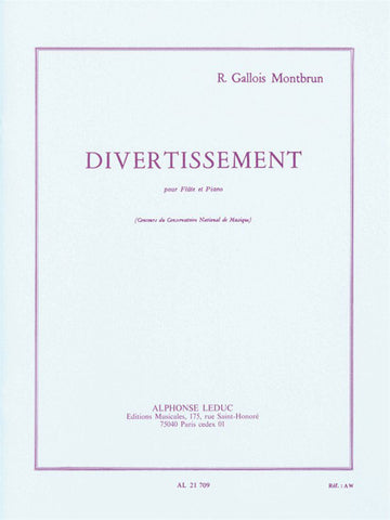 GALLOIS-montbrun Raymond - Divertissement - Flute & Piano