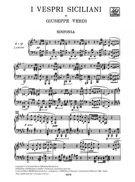 VERDI G. - VESPRI SICILIANI - Canto e pianoforte