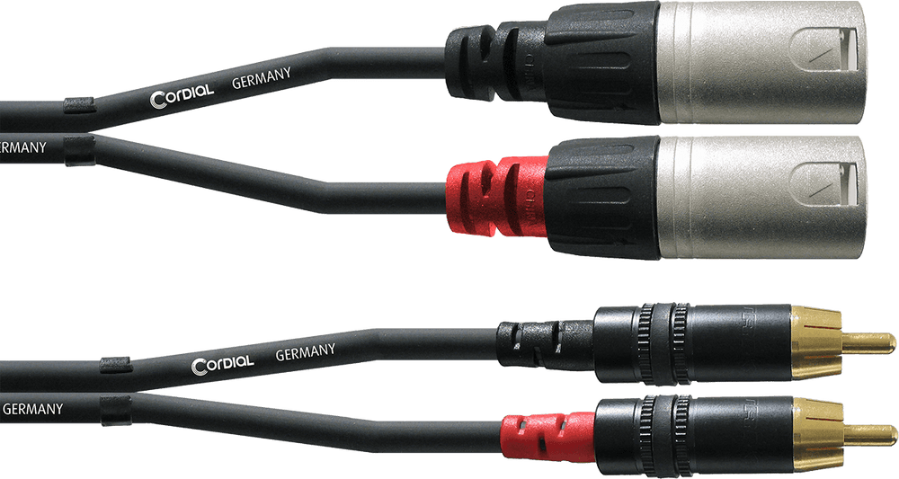 Cordial Cavo Audio Doppio XLR Maschio/RCA 3 M