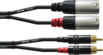 Cavo Audio Doppio XLR Maschio/RCA 3 M