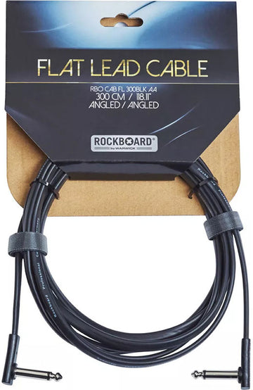 Cavo Per Strumento Piatto 3 M Angolato/Angolato - Nero