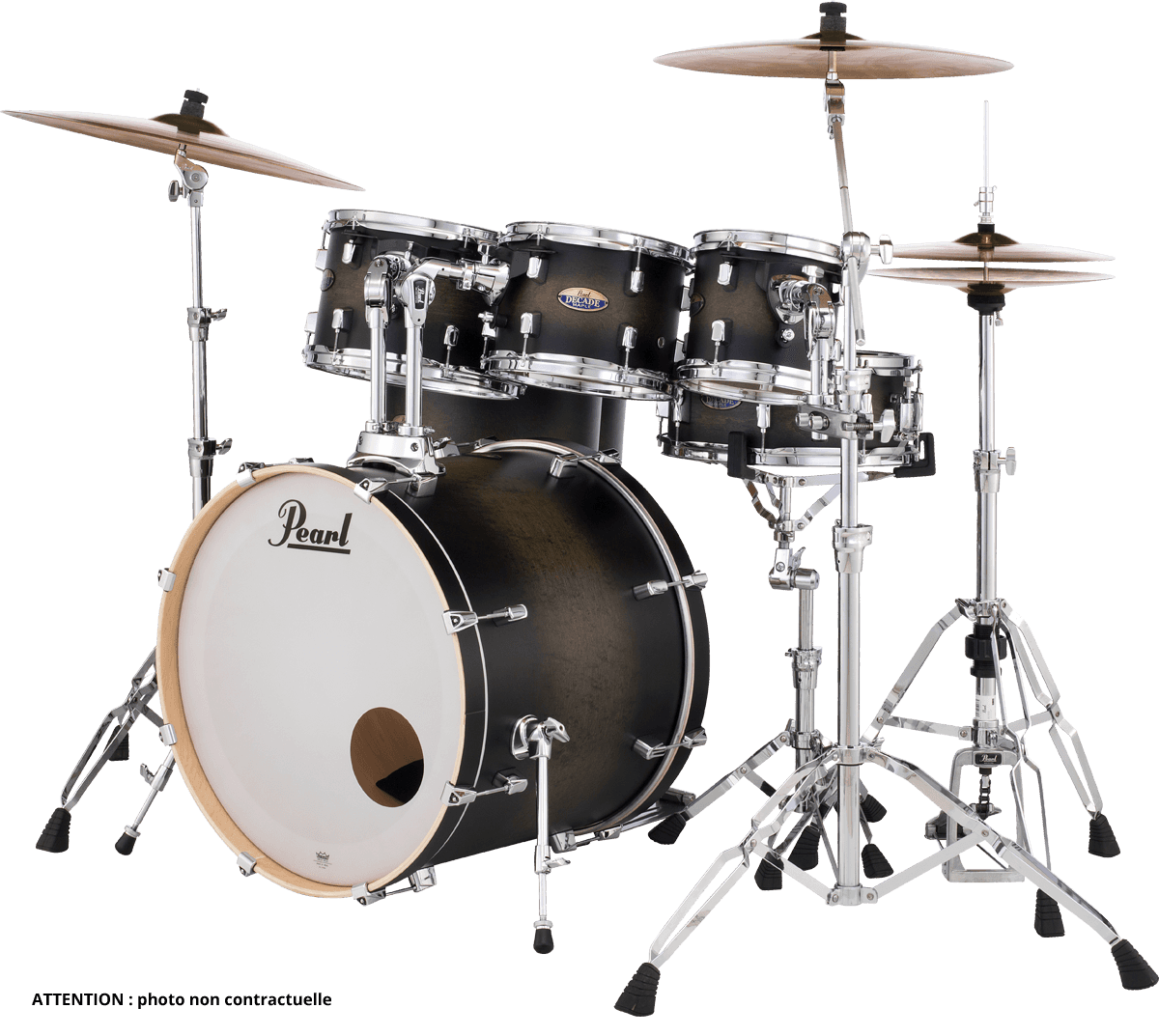 Decade Maple Stage 22 Nero satinato Burst