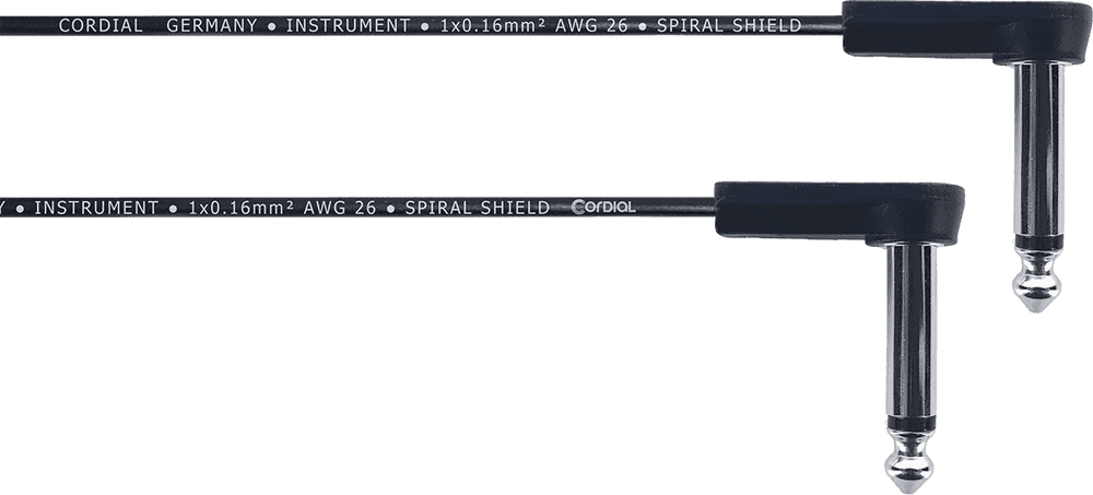 Cordial Cavo Patch Piatto Per Chitarra Con Jack Angolati 60 CM