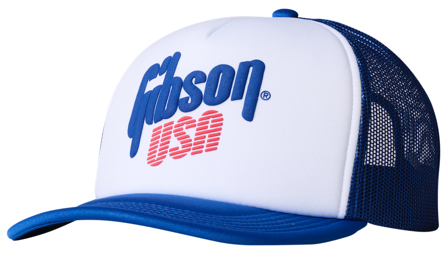 Gibson USA Cappellino trucker in schiuma Bianco / Blu