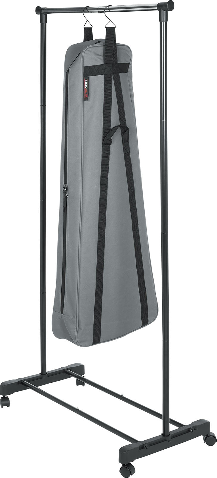 Hanging acoustic guitar gigbag