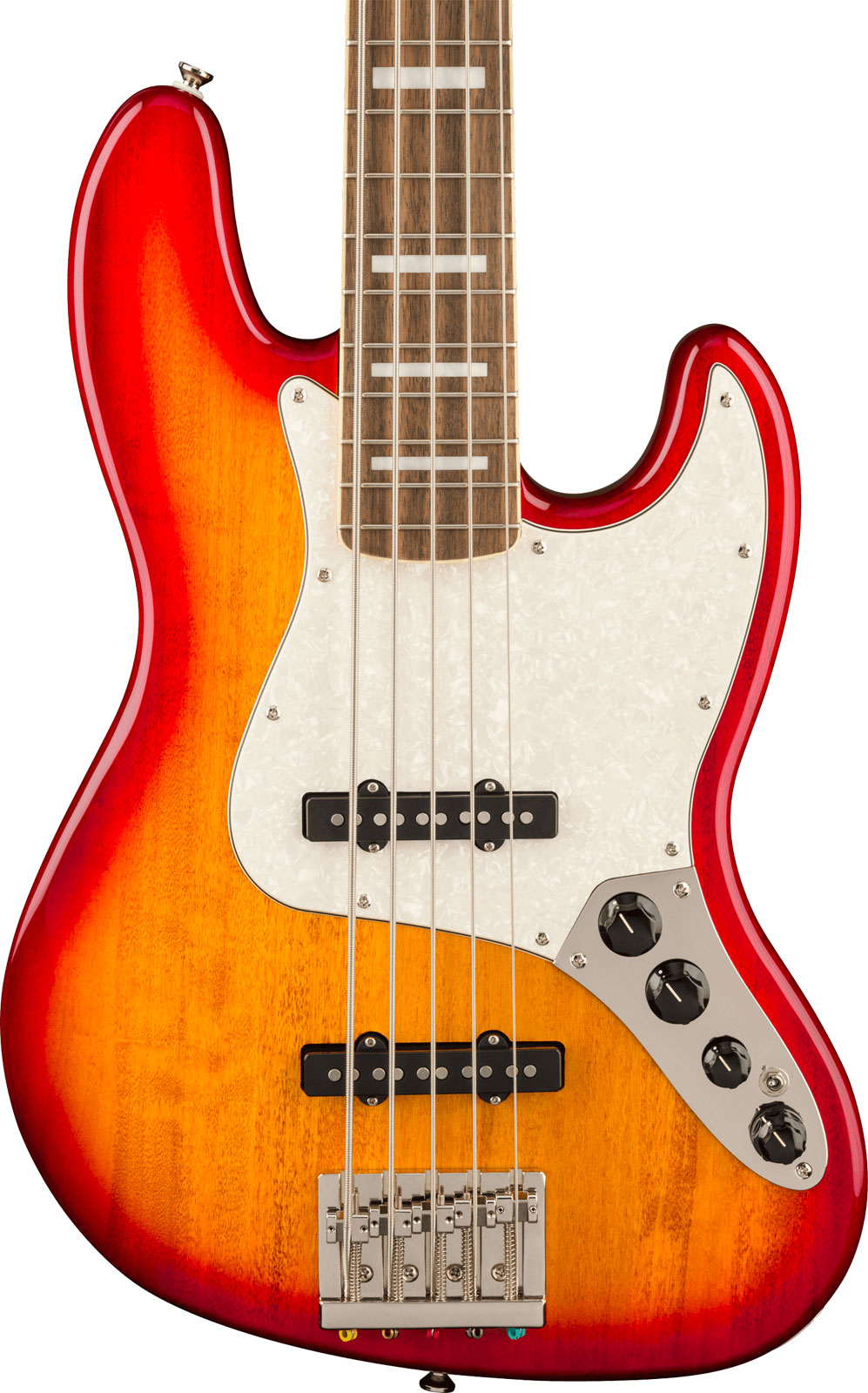 Classic Vibe Active '70s Jazz Bass V LRL White PLPG Sienna Sunburst - Ricondizionato