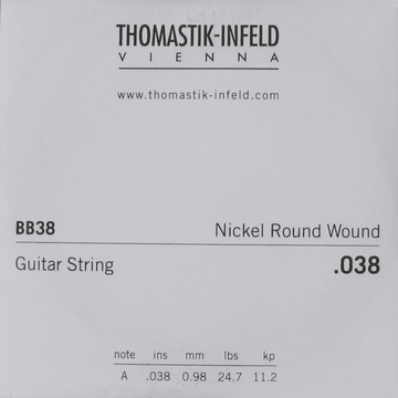 THOMASTIK STRINGS FOR ELECTRIC GUITARS STRINGS DETAIL.038