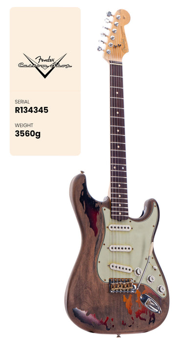 Stratocaster Rory Gallagher Super Heavy Relic 3-Color Sunburst Signature Artist 2025