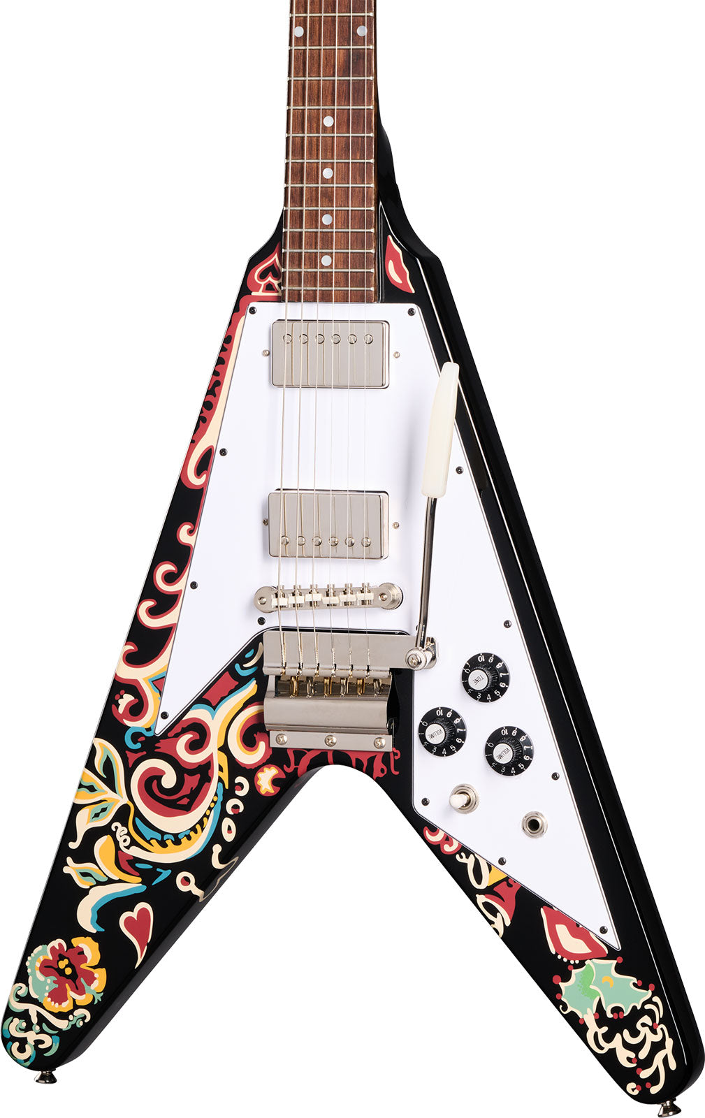 Flying V Signature Jimi Hendrix "Love Drops" Ebony W/Artwork
